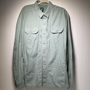 Kuhl Long Sleeve Button Up Shirt Men's Size XXL Mint (lighter than in picture)